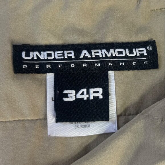 Under Armour Golf Shorts Mens 34R Beige Plaid Performance - Picture 4 of 9